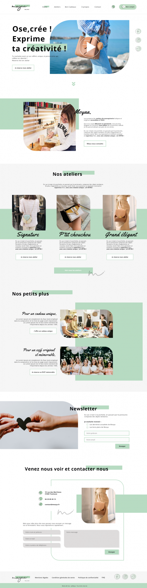 webdesign de la home page version desktop
